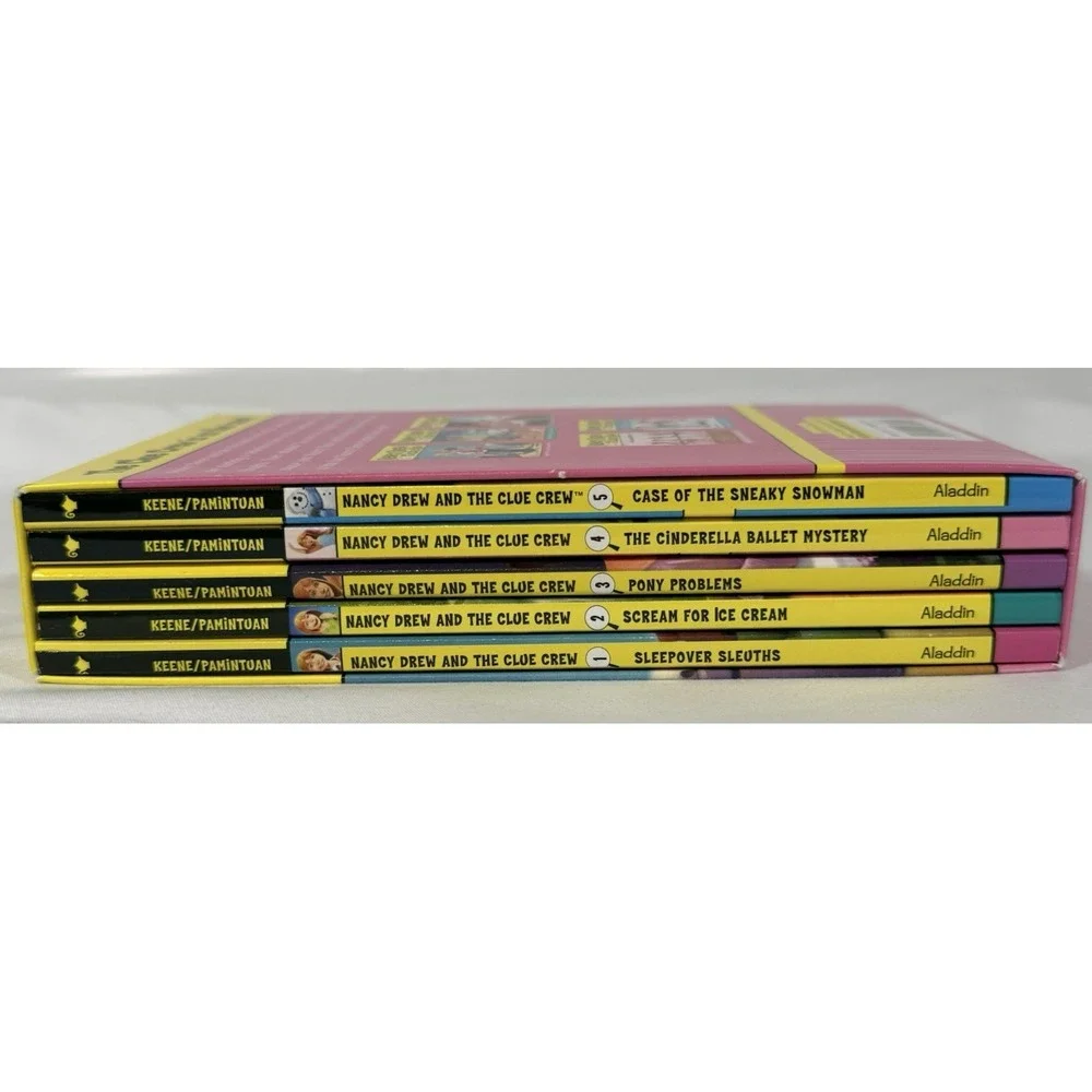 Aladdin Nancy Drew and the Clue Crew Kids Books 1-5 Yellow Mystery Box Set
